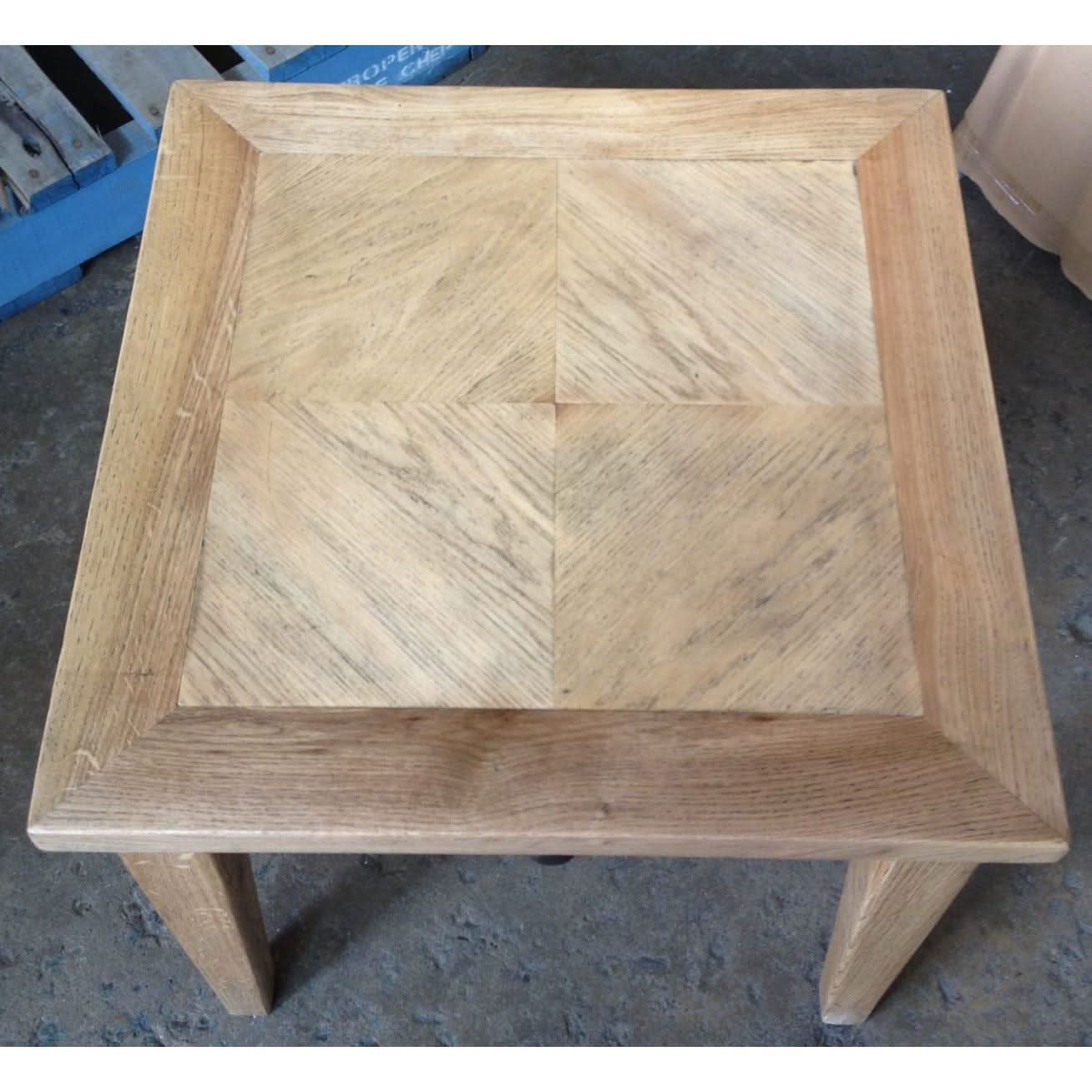 DUTCHY FRENCH PROVINCIAL STYLE SIDE TABLE/LAMP TABLE 1 DRAWER WITH PARQUETRY PATTERN 55 CM - MyChocolateWood