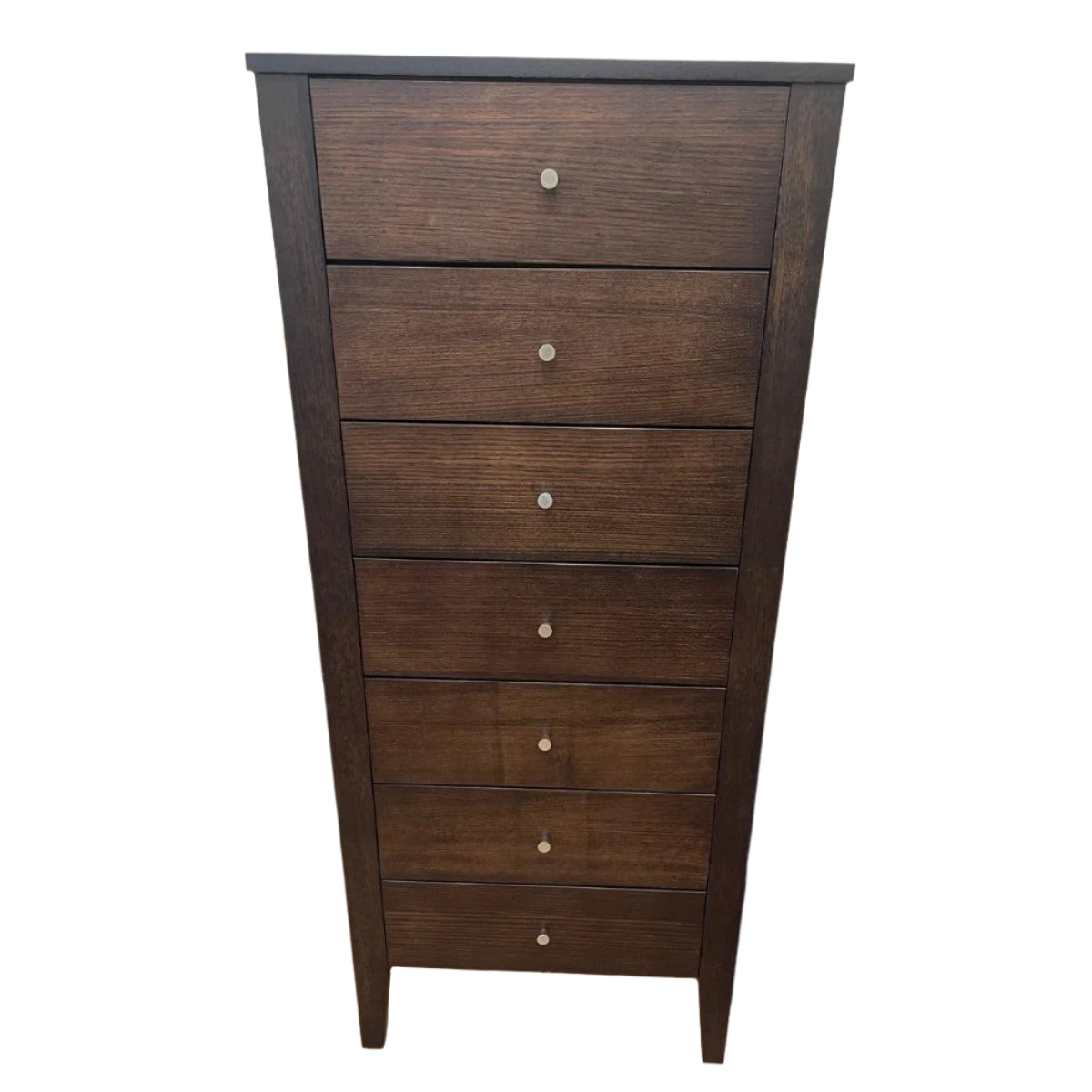 DYLAN TASSIE OAK 7 DRAWERS NARROW TALLBOY IN CHOCOLATE AUSTRALIAN MADE TO ORDER - MyChocolateWood