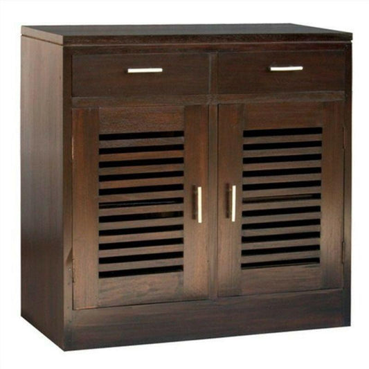 EBONY SOLID MAHOGANY BUFFET/SIDEBOARD 2 DOORS & 2 DRAWERS IN CHOCOLATE - MyChocolateWood