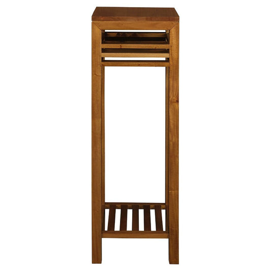 EBONY SOLID MAHOGANY TIMBER PLANT STAND - LIGHT PECAN - MyChocolateWood