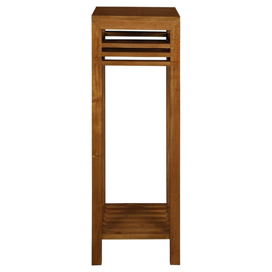 EBONY SOLID MAHOGANY TIMBER PLANT STAND - LIGHT PECAN - MyChocolateWood