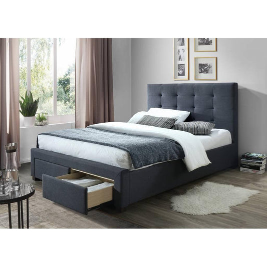 ECCLESTON 2-DRAWER DOUBLE BED GREY