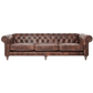 ELAINE 4-SEATER AGED LEATHER SOFA IN DISTRESSED BROWN - MyChocolateWood