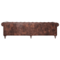 ELAINE 4-SEATER AGED LEATHER SOFA IN DISTRESSED BROWN - MyChocolateWood