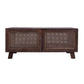 ELDRIDGE 2 DRAWERS DOUBLE FACED COFFEE TABLE IN FRUITWOOD TIMBER HONEY BROWN - MyChocolateWood