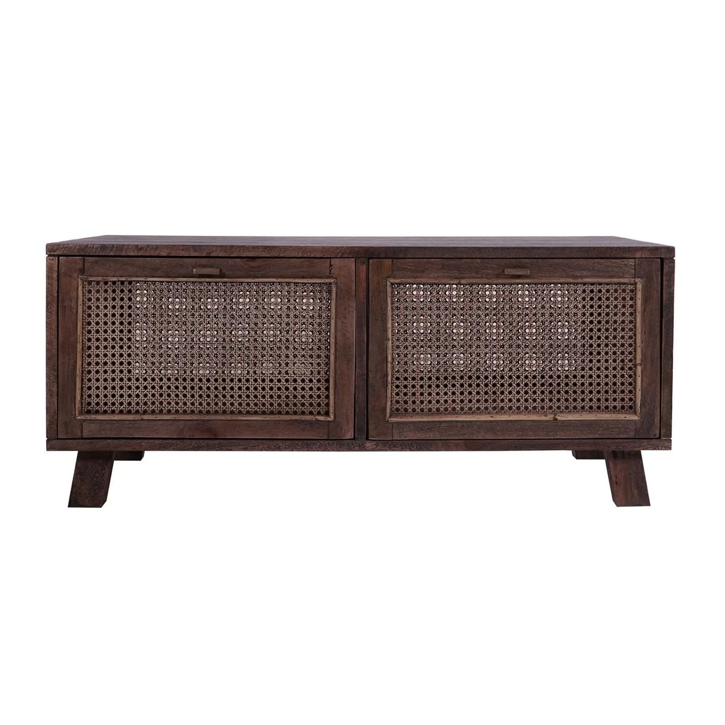 ELDRIDGE 2 DRAWERS DOUBLE FACED COFFEE TABLE IN FRUITWOOD TIMBER HONEY BROWN - MyChocolateWood