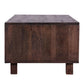 ELDRIDGE 2 DRAWERS DOUBLE FACED COFFEE TABLE IN FRUITWOOD TIMBER HONEY BROWN - MyChocolateWood