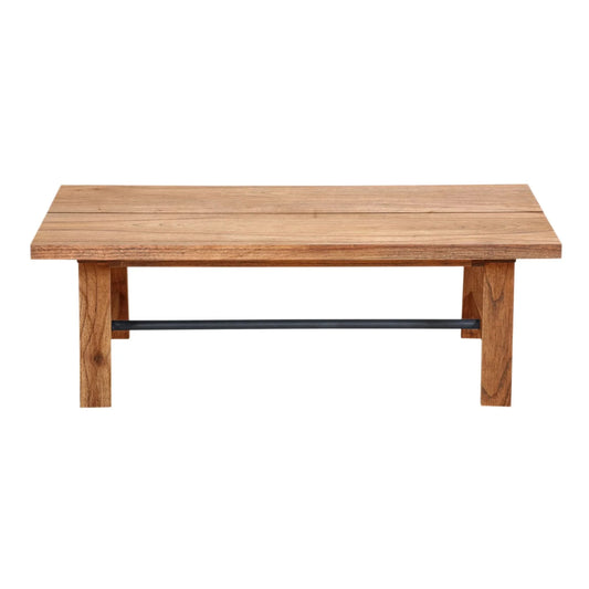 ELDRIDGE FARMERS COFFEE TABLE IN MINDI WOOD LIGHT TOBACCO - MyChocolateWood