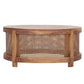 ELDRIDGE MANGO WOOD ROUND COFFEE TABLE IN LIGHT TOBACCO - MyChocolateWood