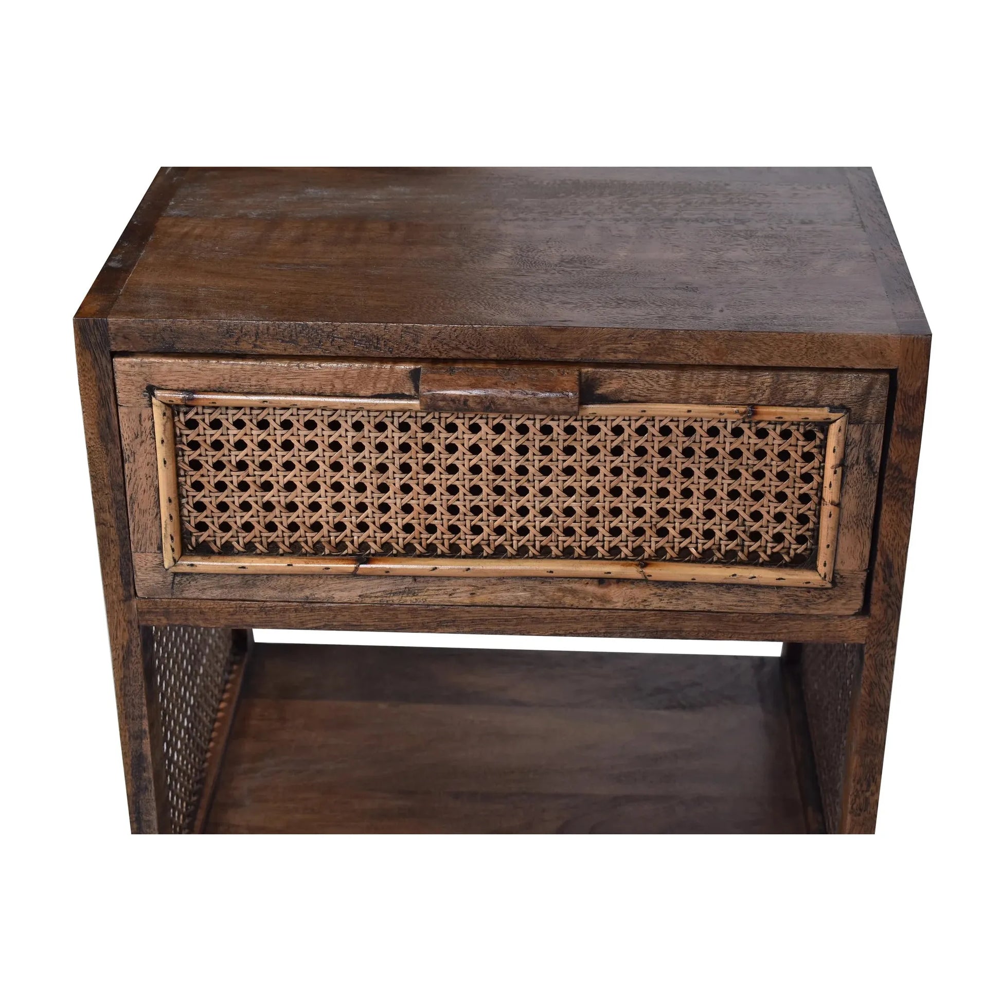 ELDRIDGE MINDI WOOD 1 DRAWER BEDSIDE TABLE IN HONEY BROWN - MyChocolateWood