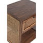 ELDRIDGE MINDI WOOD 1 DRAWER BEDSIDE TABLE IN HONEY BROWN - MyChocolateWood