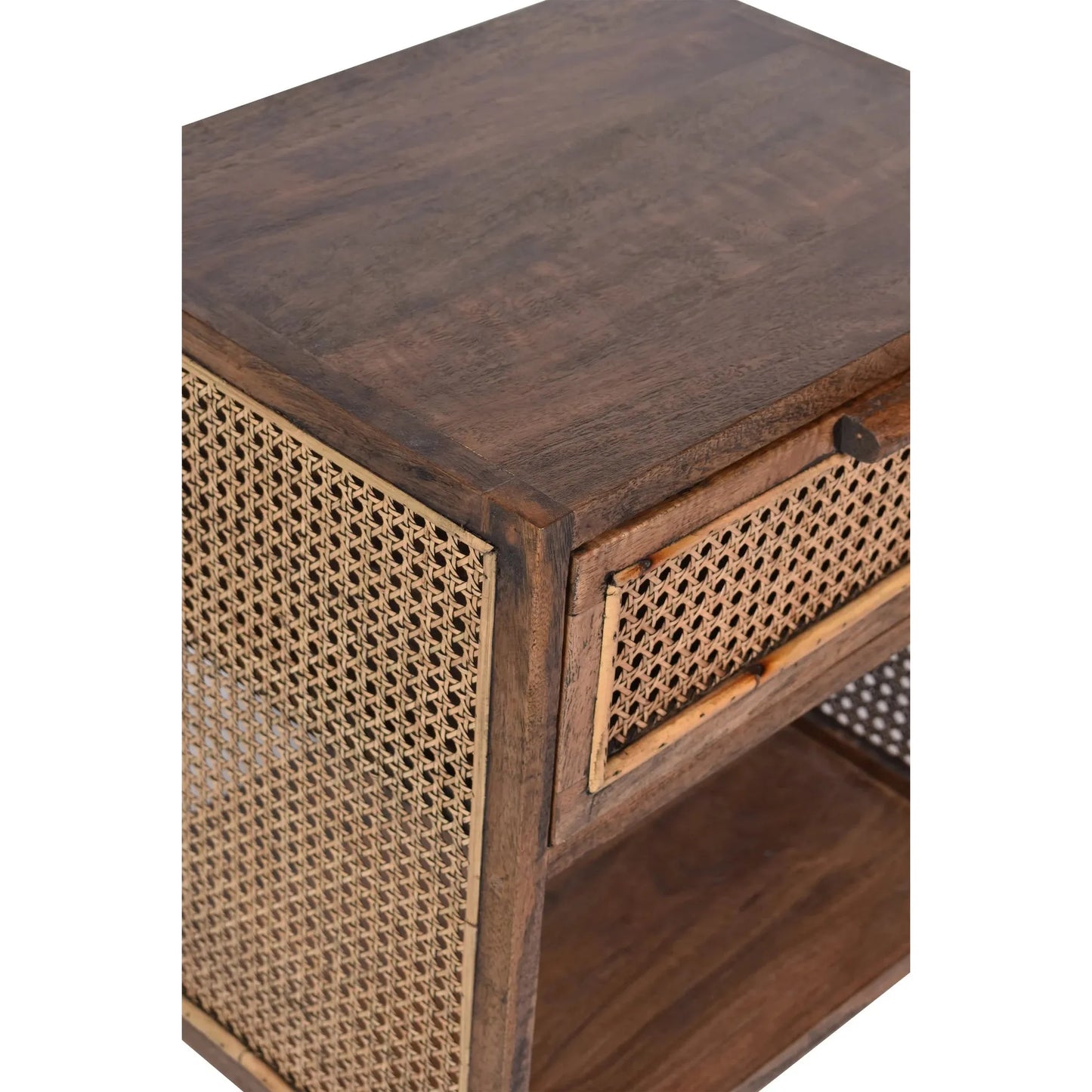 ELDRIDGE MINDI WOOD 1 DRAWER BEDSIDE TABLE IN HONEY BROWN - MyChocolateWood
