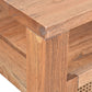 ELDRIDGE MINDI WOOD 2 DRAWERS SQUARE COFFEE TABLE IN LIGHT TOBACCO - MyChocolateWood
