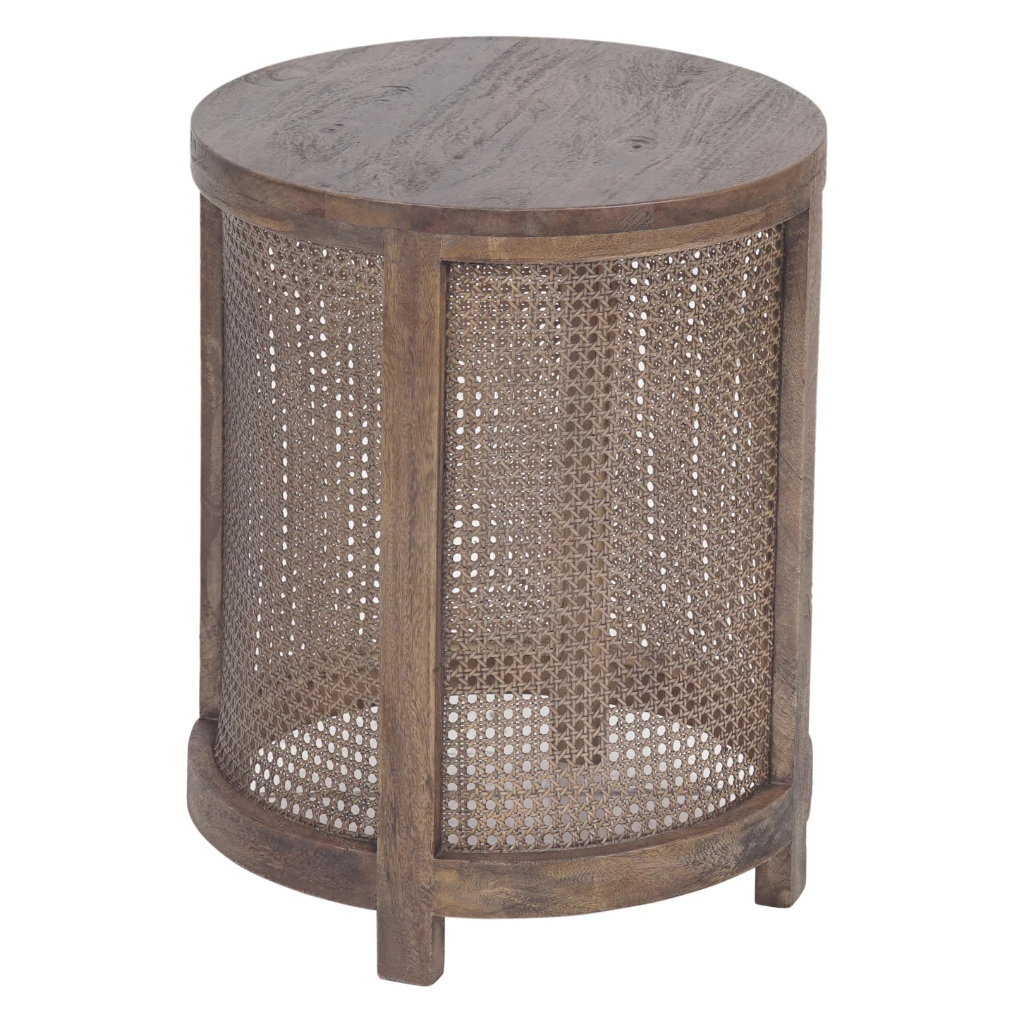 ELDRIDGE MINDI WOOD ROUND SIDE TABLE IN HONEY BROWN - MyChocolateWood