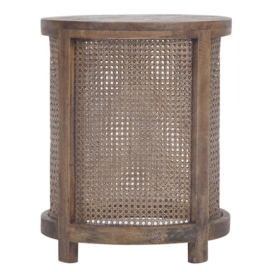 ELDRIDGE MINDI WOOD ROUND SIDE TABLE IN HONEY BROWN - MyChocolateWood