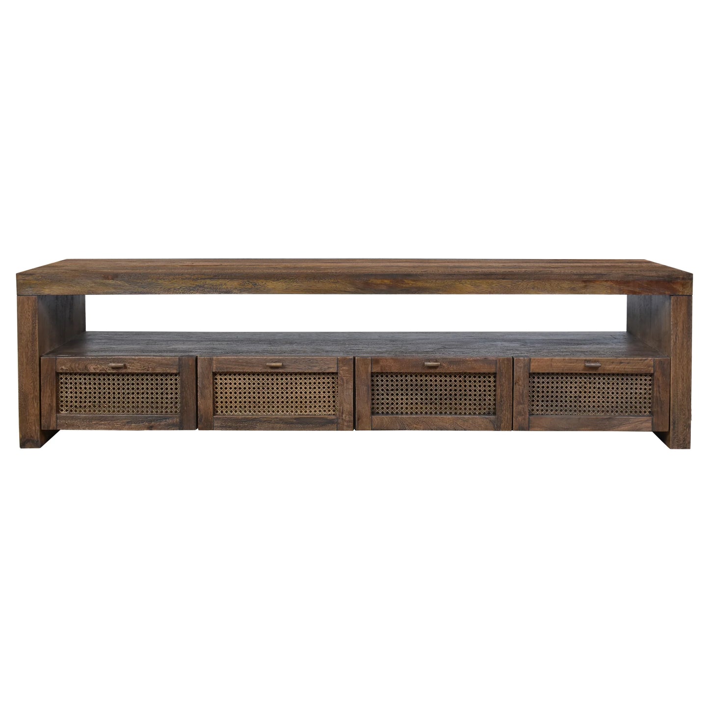 ELDRIDGE MINDI WOOD TV UNIT IN HONEY BROWN 4 DRAWERS 180CM - MyChocolateWood