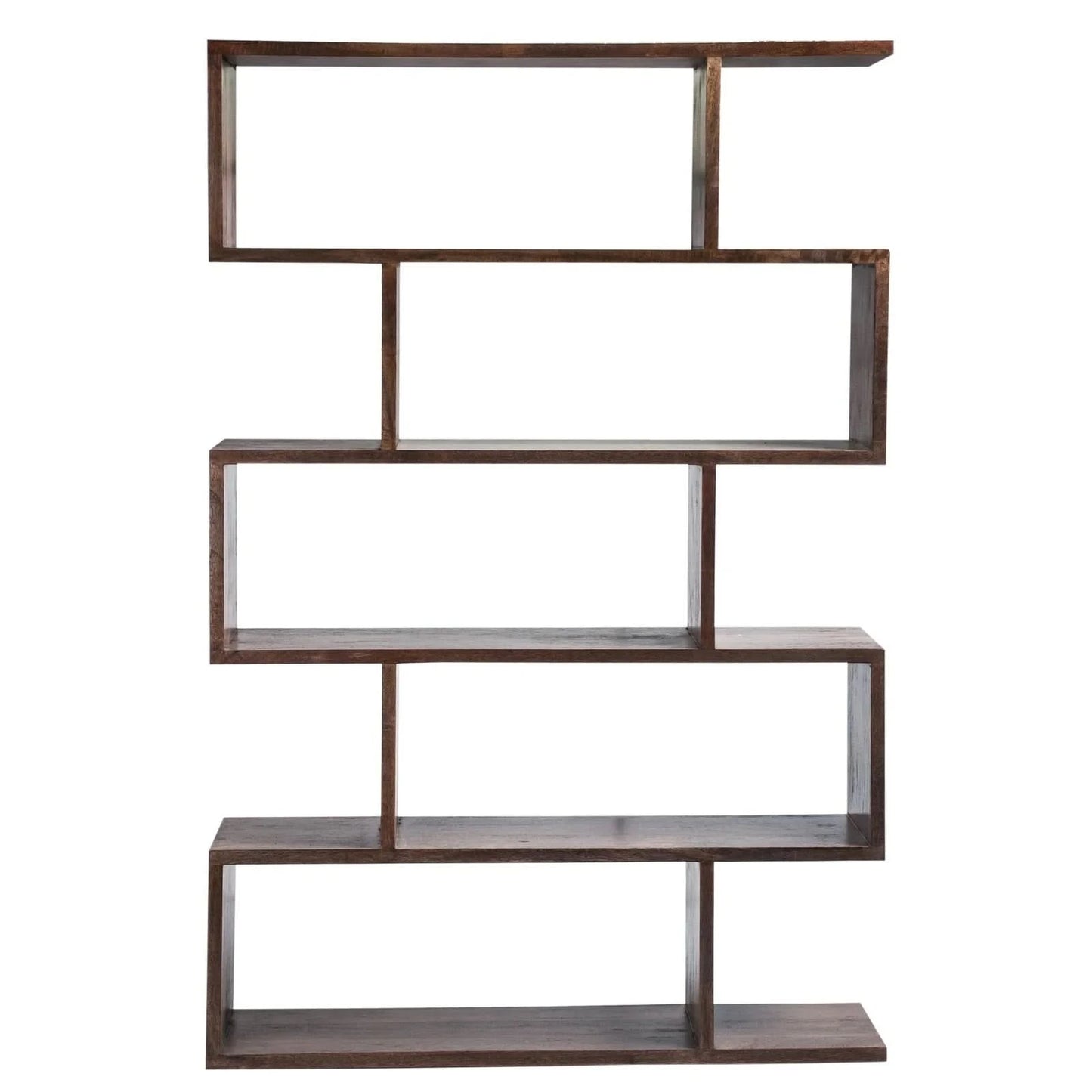 ELDRIDGE OPEN TALL BOOKCASE IN FRUITWOOD TIMBER HONEY BROWN - MyChocolateWood