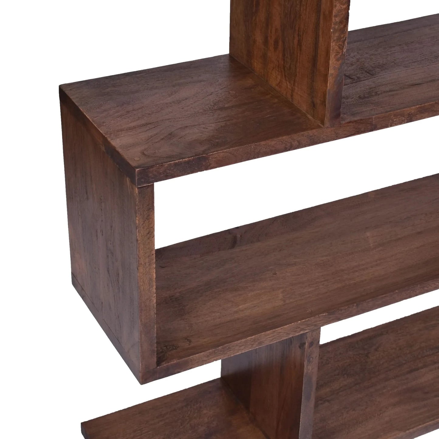 ELDRIDGE OPEN TALL BOOKCASE IN FRUITWOOD TIMBER HONEY BROWN - MyChocolateWood