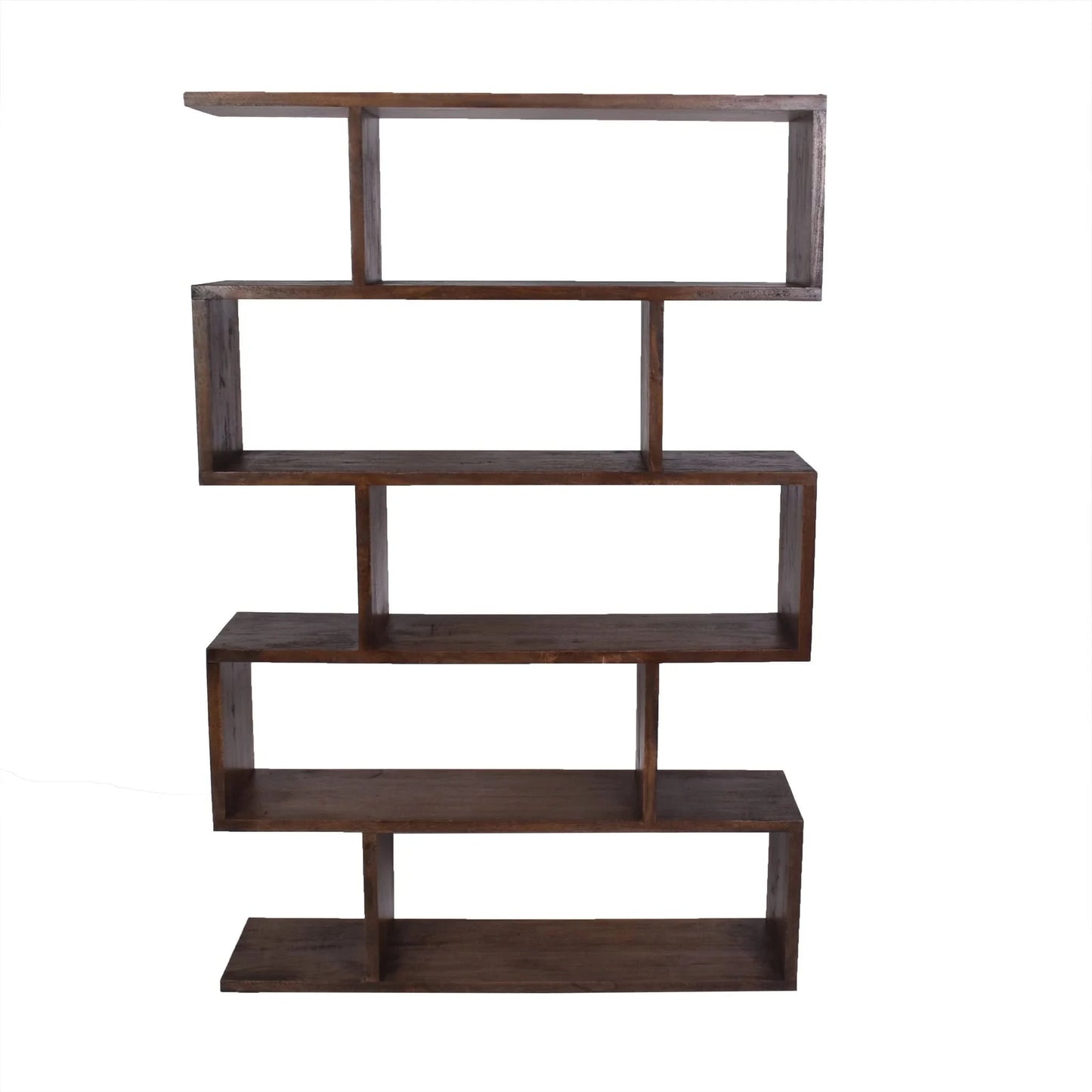 ELDRIDGE OPEN TALL BOOKCASE IN FRUITWOOD TIMBER HONEY BROWN - MyChocolateWood