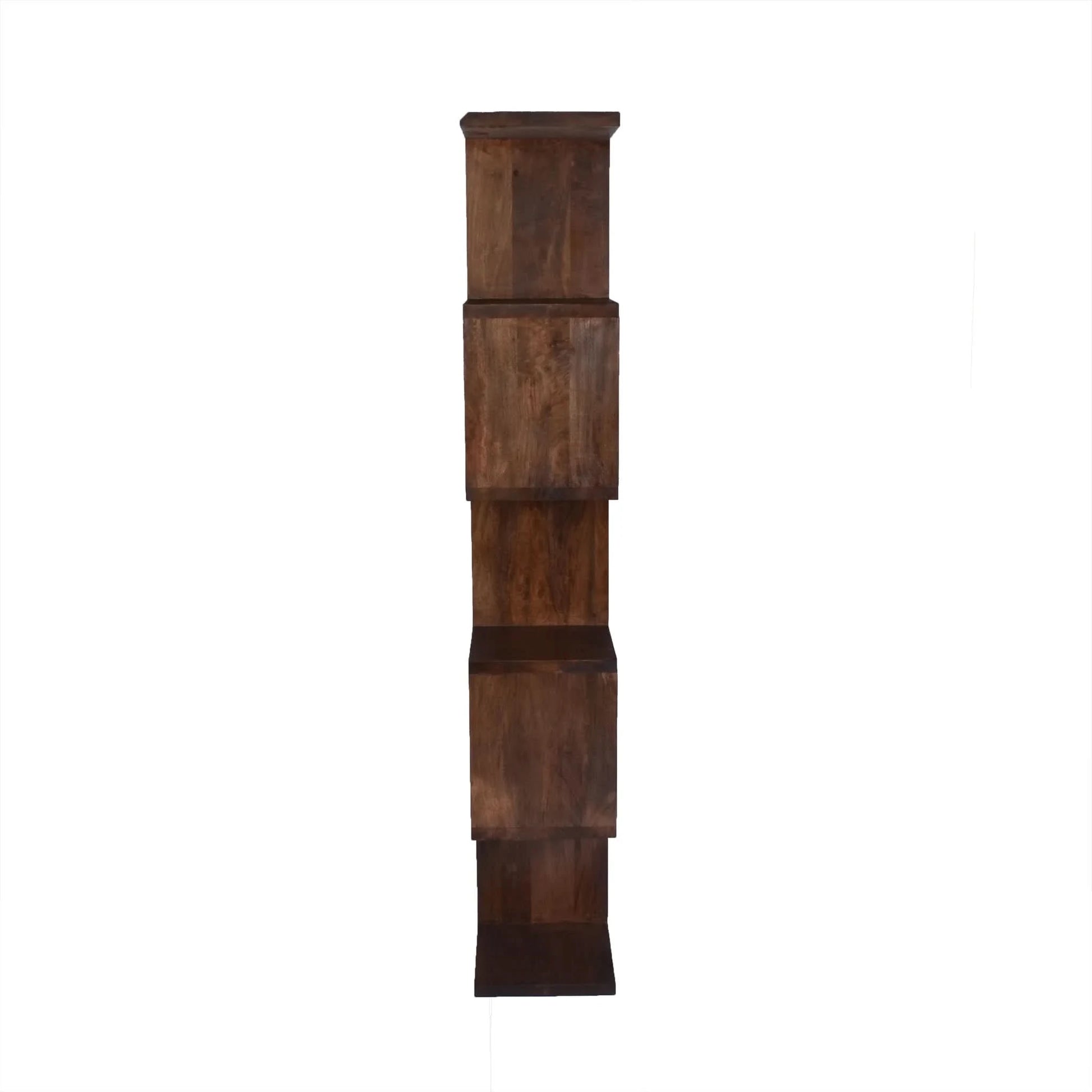 ELDRIDGE OPEN TALL BOOKCASE IN FRUITWOOD TIMBER HONEY BROWN - MyChocolateWood