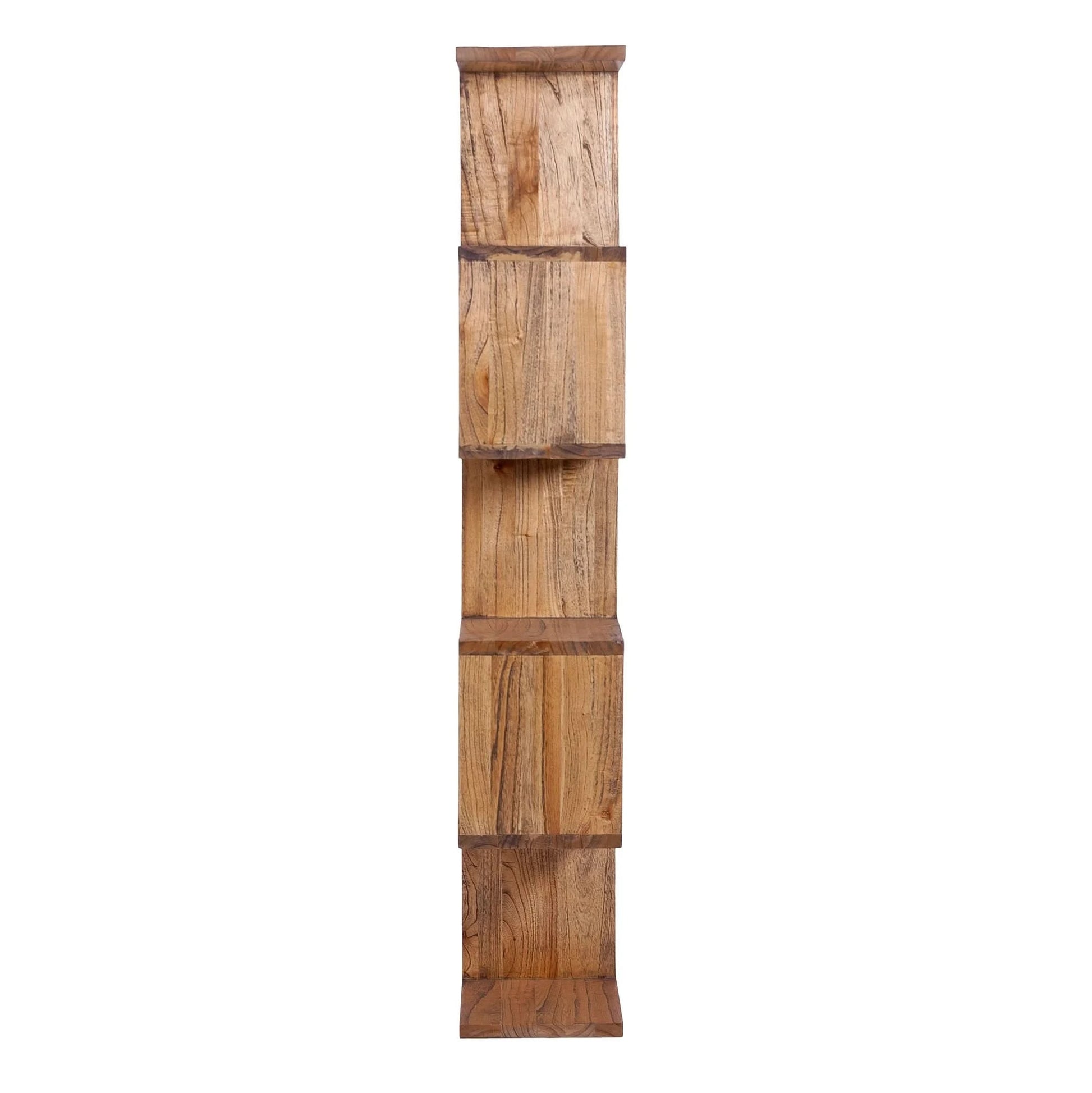 ELDRIDGE OPEN TALL BOOKCASE IN FRUITWOOD TIMBER LIGHT TOBACCO - MyChocolateWood