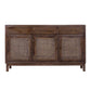 ELDRIDGE SOLID MINDI WOOD 3-DOOR 3 DRAWER SIDEBOARD/BUFFET IN HONEY BROWN 140CM - MyChocolateWood