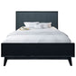 ELIJAH ACACIA WOOD KING BED IN BRUSHED BLK - MyChocolateWood