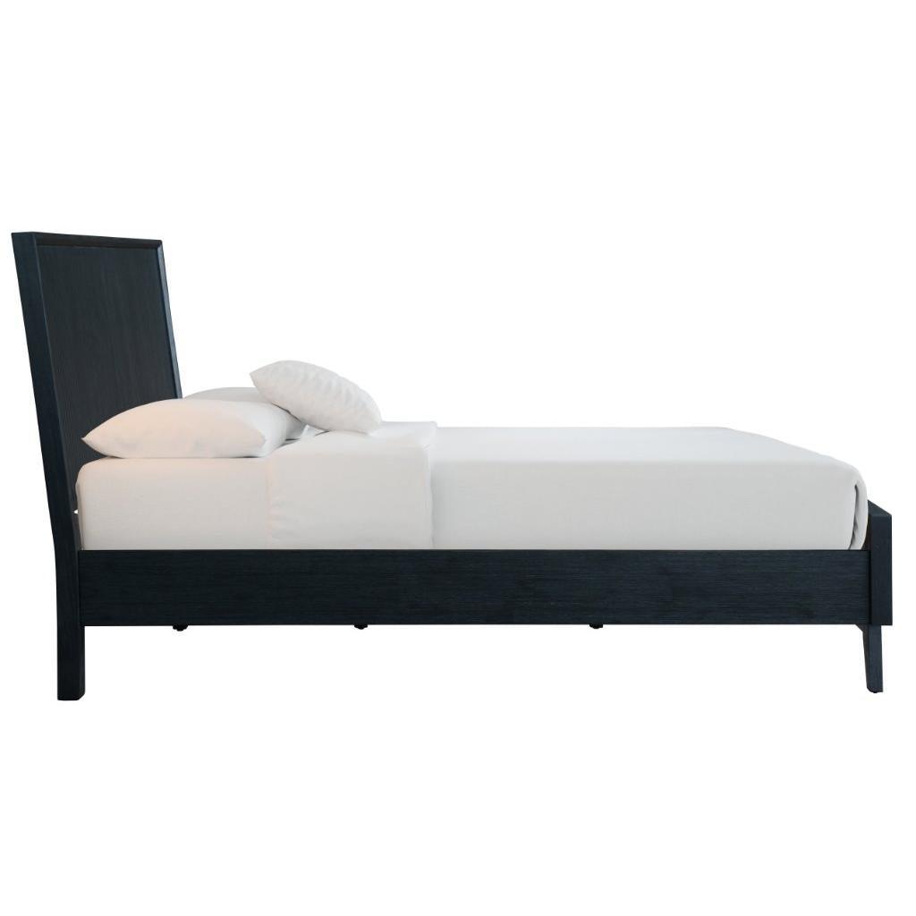 ELIJAH QUEEN SIZE BED + TALLBOY + 2 X BEDSIDE TABLES IN IN BRUSHED BLK PACKAGE DEAL - MyChocolateWood