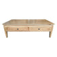 ELLA SOLID OAK 2 DRAWER COFFEE TABLE - MyChocolateWood