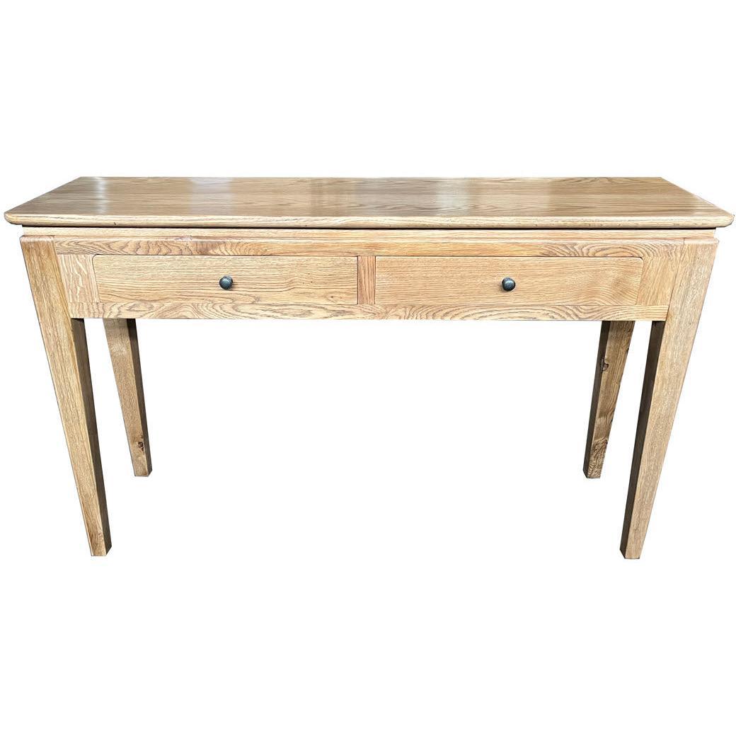 ELLA SOLID OAK 2 DRAWERS CONSOLE TABLE - MyChocolateWood