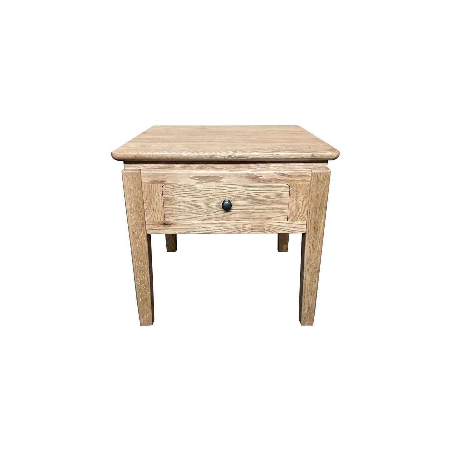 ELLA SOLID OAK LAMP TABLE WITH 1 DRAW - MyChocolateWood