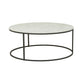 ELLE ROUND COFFEE TABLE BLACK/MATT WHITE - MyChocolateWood