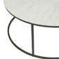 ELLE ROUND COFFEE TABLE BLACK/MATT WHITE - MyChocolateWood