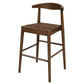 ELLIOT OAK BARSTOOL WITH GENUINE WOVEN LEATHER WALNUT - MyChocolateWood