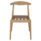 ELLIOT SOLID OAK DINING CHAIR WITH GENUINE WOVEN LEATHER NATURAL - MyChocolateWood