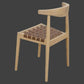 ELLIOT SOLID OAK DINING CHAIR WITH GENUINE WOVEN LEATHER NATURAL - MyChocolateWood