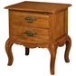 ELODIE 2 DRAWER LAMP TAB/SIDE TABLE IN SOLID MAHOGANY- LIGHT PECAN - MyChocolateWood