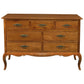 ELODIE 7 DRAWER DRESSER/CHEST OF 7 DRAWERS IN SOLID MAHOGANY - LIGHT PECAN - MyChocolateWood