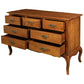 ELODIE 7 DRAWER DRESSER/CHEST OF 7 DRAWERS IN SOLID MAHOGANY - LIGHT PECAN - MyChocolateWood