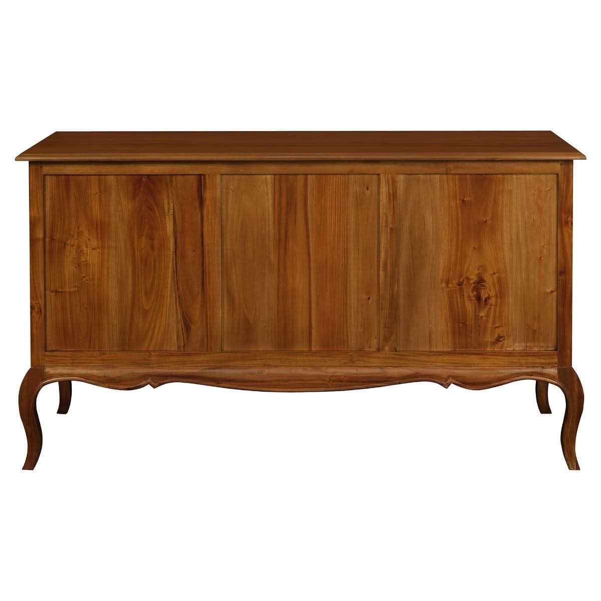 ELODIE BUFFET/SIDEBOARD 2 DOORS 3 DRAWERS IN SOLID MAHOGANY LIGHT PECAN - MyChocolateWood