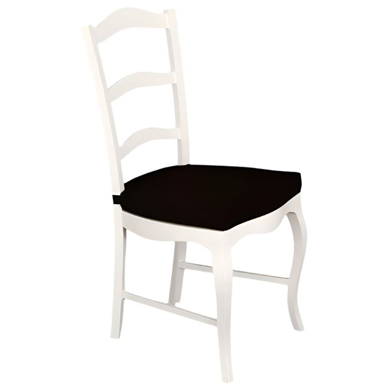 ELODIE DINING CHAIR IN SOLID MAHOGANY WITH CUSHION- WHITE - MyChocolateWood