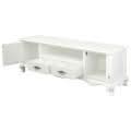ELODIE SOLID MAHOGANY ETU/TV UNIT 2 DOORS 2 DRAWERS WHITE 168CM - MyChocolateWood
