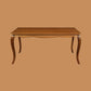 ELODIE SOLID MAHOGANY FRENCH PROVINCIAL DINING TABLE LIGHT PECAN 160CM - MyChocolateWood