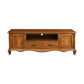 ELODIE SOLID MAHOGANY TV UNIT 2 DOORS 2 DRAWERS LIGHT PECAN 168CM - MyChocolateWood