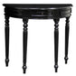 EMERY SOLID MAHOGANY TIMBER HALF MOON CONSOLE TABLE/HALL TABLE BLACK 83CM - MyChocolateWood