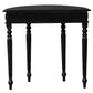 EMERY SOLID MAHOGANY TIMBER HALF MOON CONSOLE TABLE/HALL TABLE BLACK 83CM - MyChocolateWood