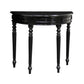 EMERY SOLID MAHOGANY TIMBER HALF MOON CONSOLE TABLE/HALL TABLE BLACK 83CM - MyChocolateWood