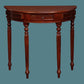 EMERY SOLID MAHOGANY TIMBER HALF MOON CONSOLE TABLE/HALL TABLE MAHOGANY COLOUR 83CM - MyChocolateWood