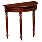 EMERY SOLID MAHOGANY TIMBER HALF MOON CONSOLE TABLE/HALL TABLE MAHOGANY COLOUR 83CM - MyChocolateWood
