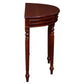 EMERY SOLID MAHOGANY TIMBER HALF MOON CONSOLE TABLE/HALL TABLE MAHOGANY COLOUR 83CM - MyChocolateWood